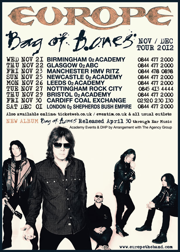 Bag Of Bones UK Tour